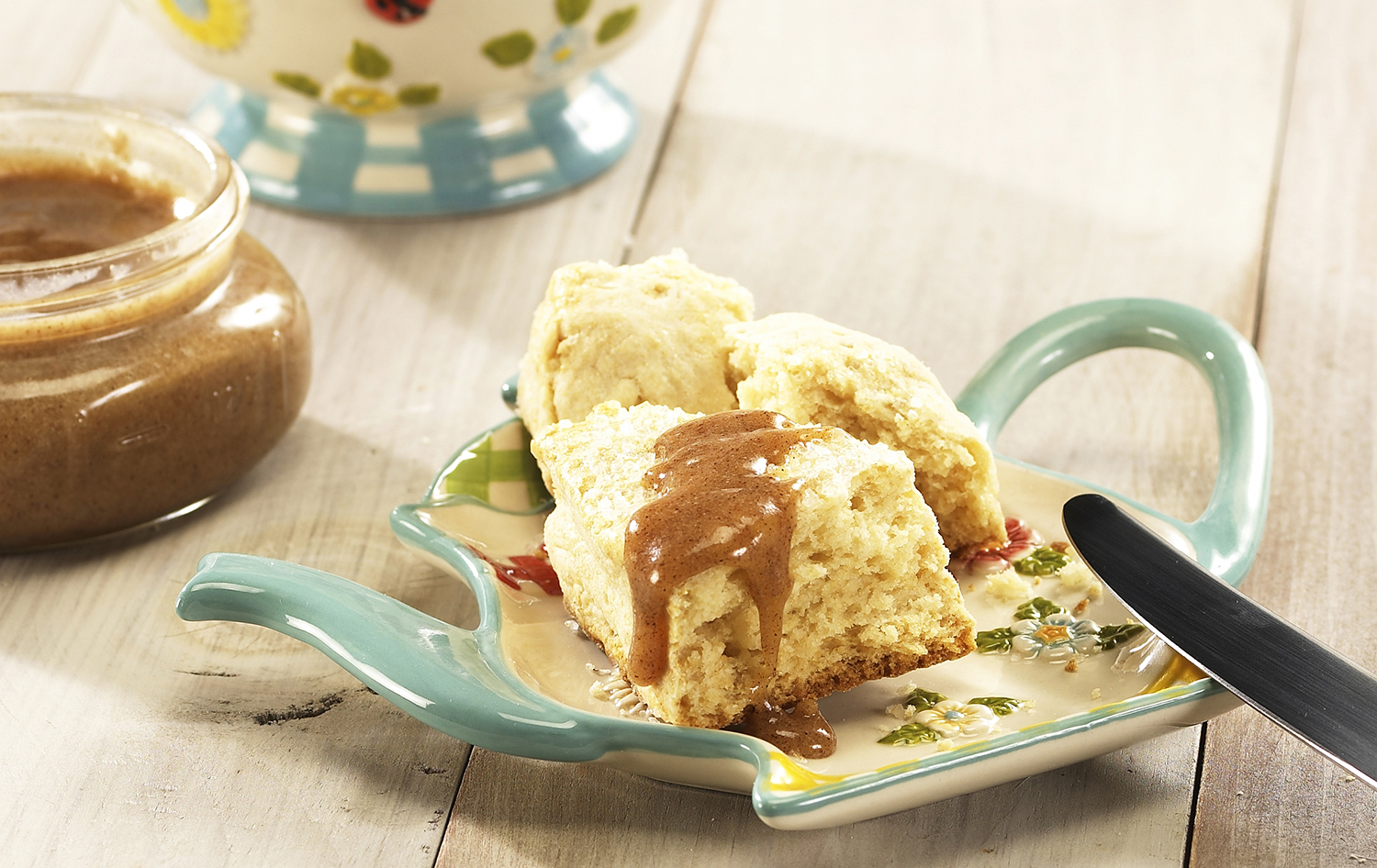 Honey Cream Scones with Cinnamon Honey Butter temptations® by Tara